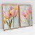 Kit 2 Quadros Com Moldura Arte Tulipas Ouro - Imagem 5