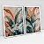 Kit 2 Quadros Com Moldura Folhas Tropicais - Imagem 3