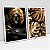 Kit 2 Quadros Decorativos Com Moldura Folha Gold Black - Imagem 7