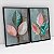 Kit 2 Quadros Com Moldura Arte Folhas Natureza Suave - Imagem 2