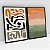 Kit 2 Quadros Decorativos Com Moldura Minimalista Laranja Abstrata - Imagem 6