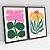 Kit 2 Quadros Decorativos Com Moldura Flores organicas - Imagem 2