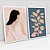 Kit 2 Quadros Com Moldura ilustração feminina - Imagem 3