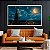 Quadro Decorativo Com Moldura Abstrato Noite Estrelada Releitura - Imagem 1