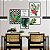 Kit 5 Quadros Decorativos Com Moldura Flamengo & Plantas Good Vibes - Imagem 2