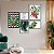Kit 5 Quadros Decorativos Com Moldura Flamengo & Plantas Good Vibes - Imagem 1