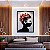 Quadro Decorativo Com Moldura Rosto Feminino Em Grafite Com Flores - Imagem 1