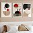 Kit 3 Quadros Com Moldura Arte Boho Jornada Silenciosa - Imagem 1