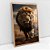 Quadro Decorativo Leão Caminhando Pintura Realista - Imagem 7