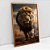 Quadro Decorativo Leão Caminhando Pintura Realista - Imagem 5