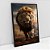 Quadro Decorativo Leão Caminhando Pintura Realista - Imagem 3
