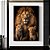 Quadro Decorativo Rei da Selva e Filhos - Imagem 2