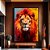 Quadro Decorativo Leão Colorido Arte Pintura - Imagem 1