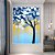 Quadro Decorativo Arvore Azul Geometrica - Imagem 2