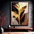 Quadro Decorativo Bananeira Dourada: Brilho na Serenidade Cinza - Imagem 1