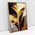 Quadro Decorativo Bananeira Dourada: Brilho na Serenidade Cinza - Imagem 5