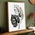 Quadro Decorativo Minimalista Linhas Simples Folhas Tropicais - Imagem 1