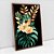 Quadro Decorativo Floral Em Aquarela Jardim De Flores Fundo Preto - Imagem 4