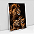 Quadro Decorativo Arte Família De Leão 3 Filhotes - Imagem 3