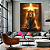 Quadro Decorativo Leão E A Cruz Ressurgimento - Imagem 1