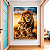 Quadro Decorativo Família De Leão 3 Filhotes Na Savana - Imagem 1