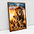 Quadro Decorativo Família De Leão 3 Filhotes Na Savana - Imagem 5
