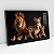 Quadro Decorativo Família De Leão 2 Filhotes Fundo Cinza - Imagem 2