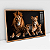 Quadro Decorativo Família De Leão 2 Filhotes Fundo Cinza - Imagem 4