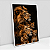 Quadro Decorativo Família De Leão 3 Filhotes Fundo Escuro - Imagem 3