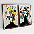 Kit 2 Quadros Decorativos Com Moldura Colagem Mulheres florais amarelo e azul - Imagem 5
