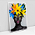 Quadro Com Moldura Mulher Colagem floral - Imagem 2