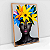 Quadro Com Moldura Mulher Colagem floral - Imagem 4