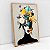 Quadro Moderno Mulher P&B floral - Imagem 4