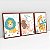 Kit 3 Quadros Infantil Elefante Leão Girafa Bichos Fofinhos - Imagem 5