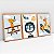 Kit 3 Quadros Infantil Aviação dos Bichinhos Leão Girafa Onça - Imagem 4