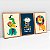 Kit 3 Quadros Quarto Infantil Bichos Coloridos o Amor Mora Aqui - Imagem 4