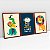 Kit 3 Quadros Quarto Infantil Bichos Coloridos o Amor Mora Aqui - Imagem 5