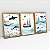 Kit 3 Quadros Quarto Infantil Navio Fundo do Mar Baleias e Peixinhos - Imagem 3