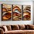 Kit 3 Quadros Quarto Decorativos Ondas Tons Terrosos - Imagem 1