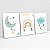 Kit 3 Quadros Quarto Infantil Boho Noite Enluarada Chuva de Benção - Imagem 2