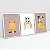 Kit 3 Quadros Quarto Infantil Gatinhos Brincalhões  Arco-íris Florido - Imagem 2