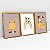 Kit 3 Quadros Quarto Infantil Gatinhos Brincalhões  Arco-íris Florido - Imagem 3
