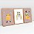 Kit 3 Quadros Quarto Infantil Gatinhos Brincalhões  Arco-íris Florido - Imagem 4