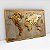 Quadro Decorativo Com Moldura Mapa Mundi Dourado Envelhecido - Imagem 2