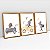 Kit 3 Quadros Quarto Infantil Corrida dos Bichinhos Coelho Urso Guaxinim - Imagem 4