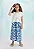 Conjunto Calça Pantalona Azul + Blusa Off White - Imagem 1