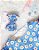 Vestido em algodão Azul Floral (12 - 18 meses) - Imagem 1
