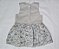 Vestido Infantil  curto Cinza poá com bichinhos 1/2  anos - Imagem 6