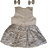 Vestido Infantil  curto Cinza poá com bichinhos 1/2  anos - Imagem 2
