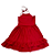 Vestido vermelho frente única - Imagem 1